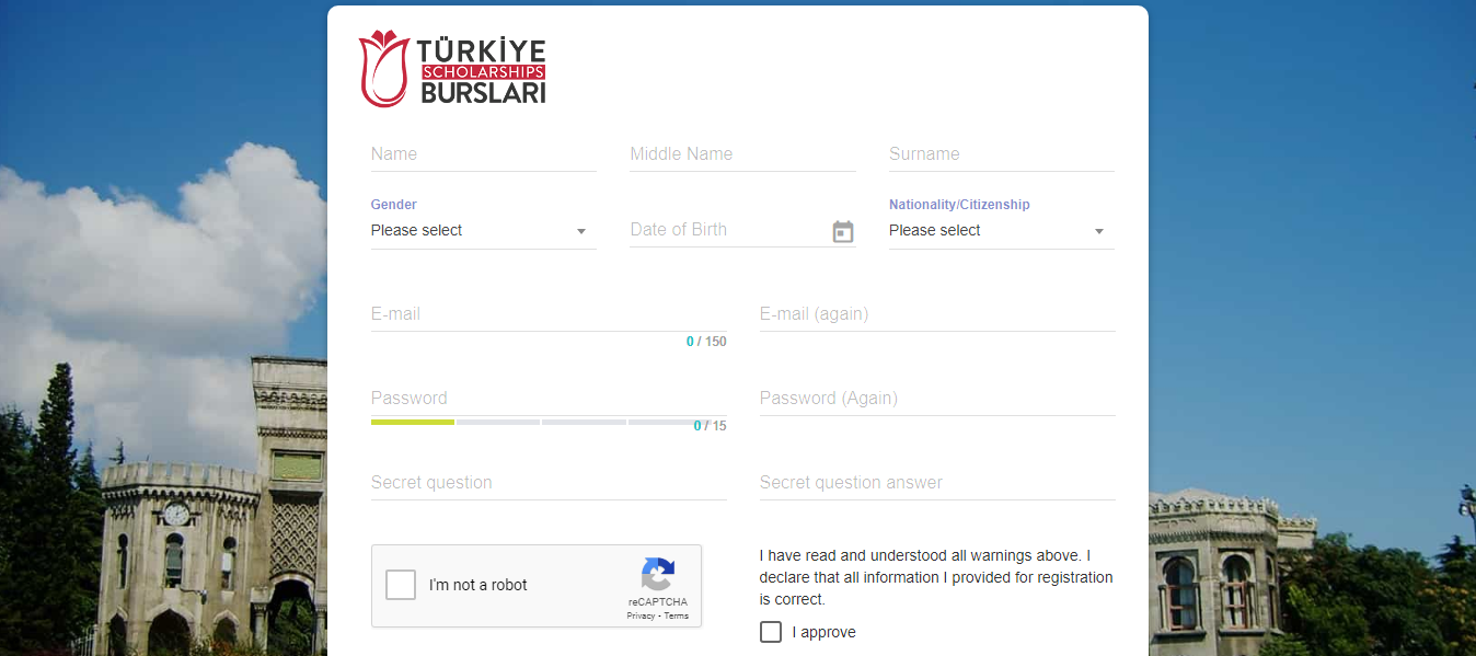 ثبت نام بورسیه ترکیه